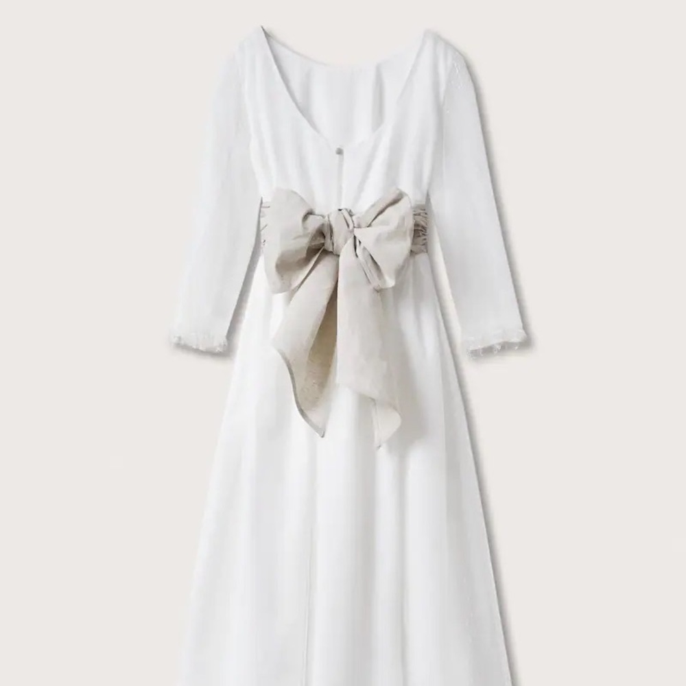 Flower girl embroidered detail dress